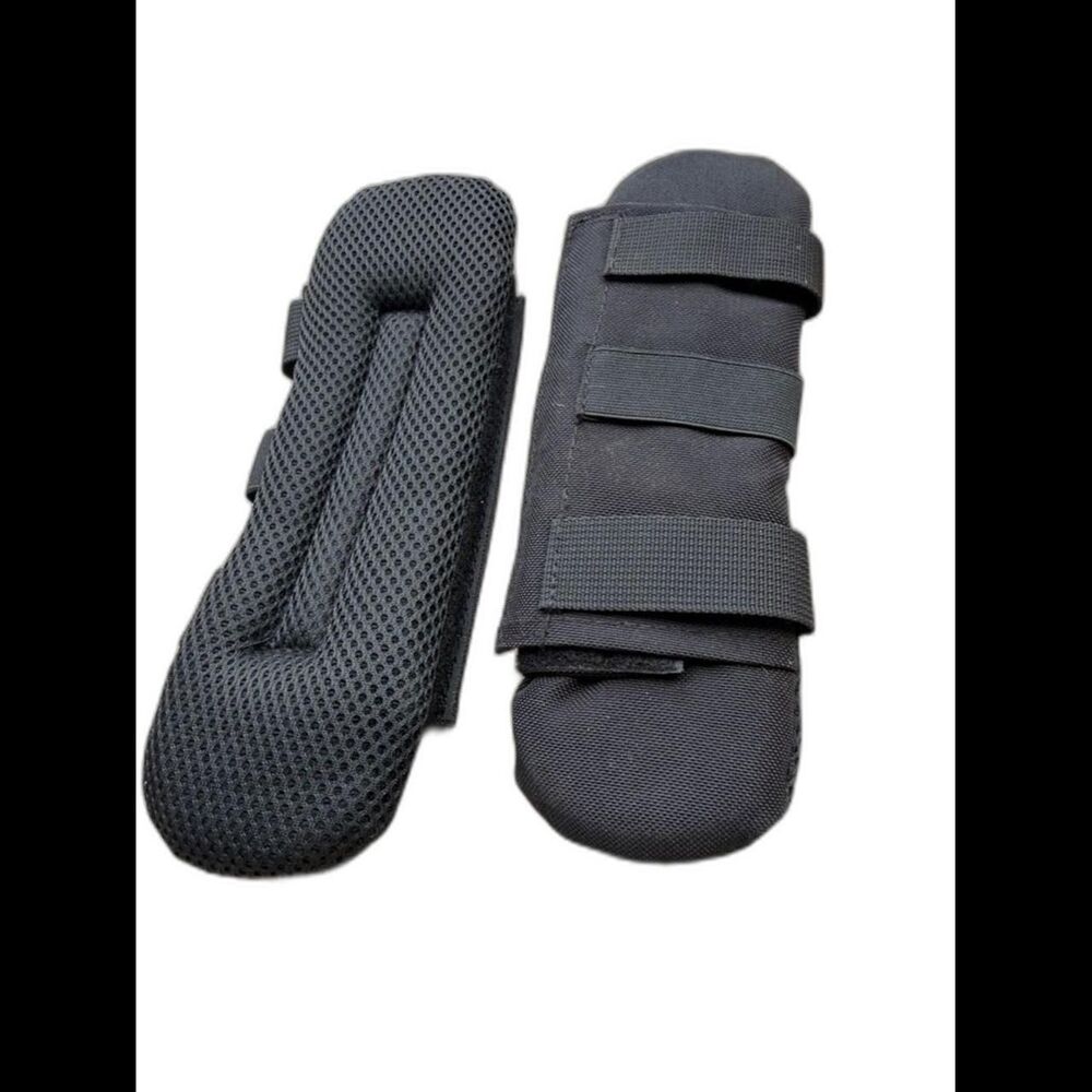 Pair of black padded support straps  Men's Black Belt